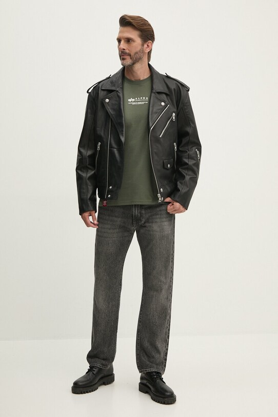 Alpha Industries tricou din bumbac 108501.142 verde AW24