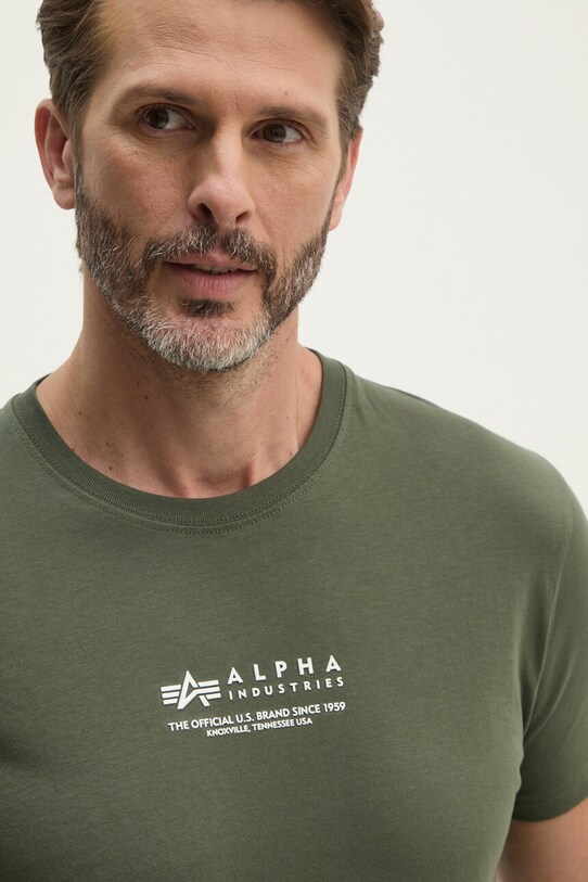 Alpha Industries tricou din bumbac verde 108501.142