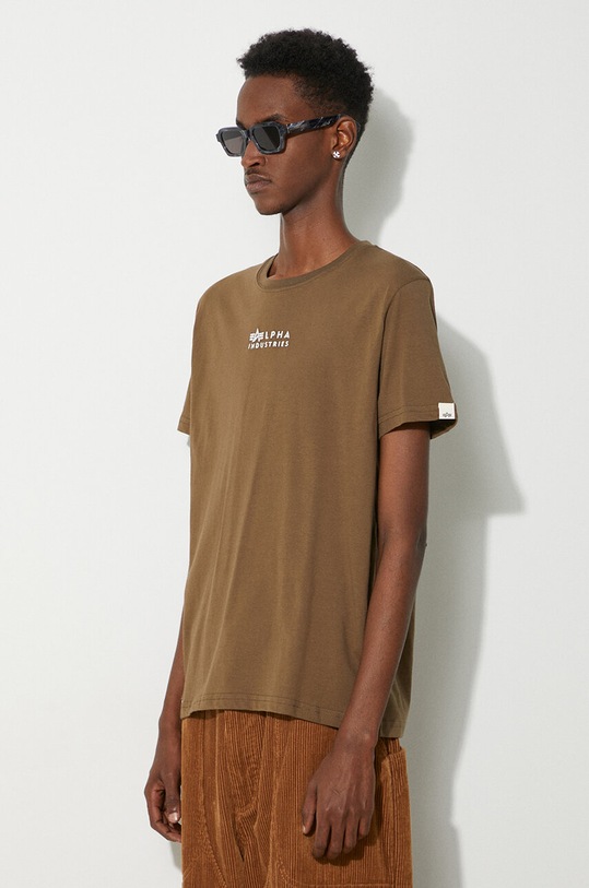 Pamučna majica Alpha Industries zelena 118529.629