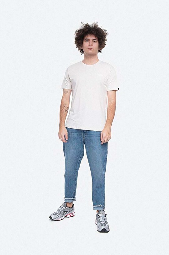Bavlněné tričko Alpha Industries 188505.625 béžová AA00