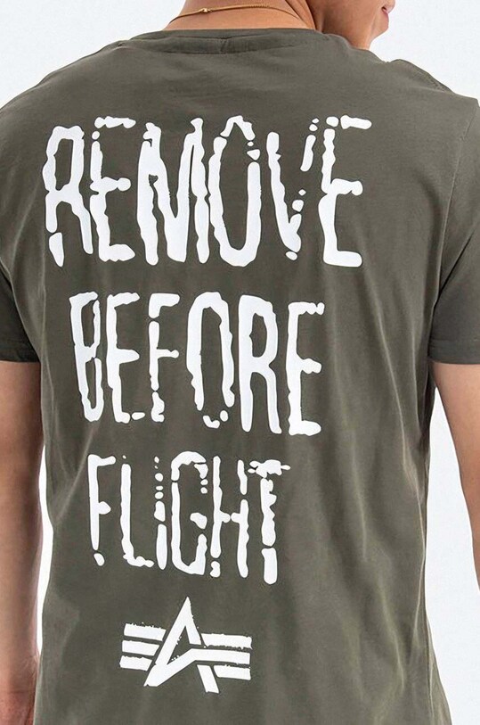 Alpha Industries t-shirt bawełniany 116512.142 zielony