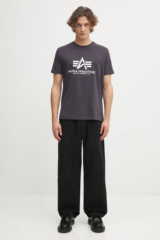 Alpha Industries t-shirt in cotone 100501.466 grigio