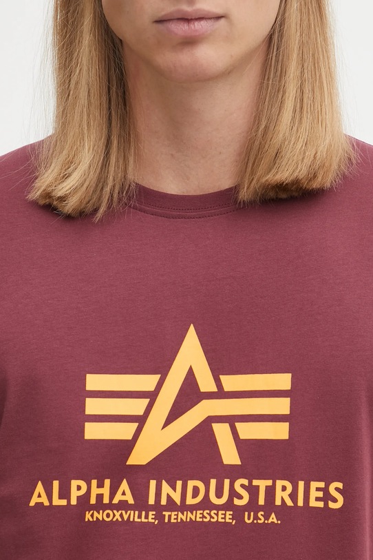 Alpha Industries cotton t-shirt Basic T-Shirt maroon 100501.184
