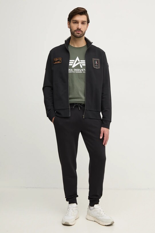 Alpha Industries t-shirt bawełniany Basic T-Shirt 100501.142 zielony SS25