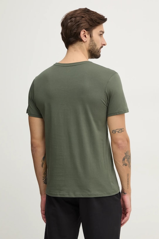 Odzież Alpha Industries t-shirt bawełniany Basic T-Shirt 100501.142 zielony