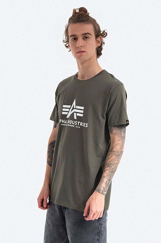 Alpha Industries t-shirt bawełniany Basic T-Shirt 100501.142