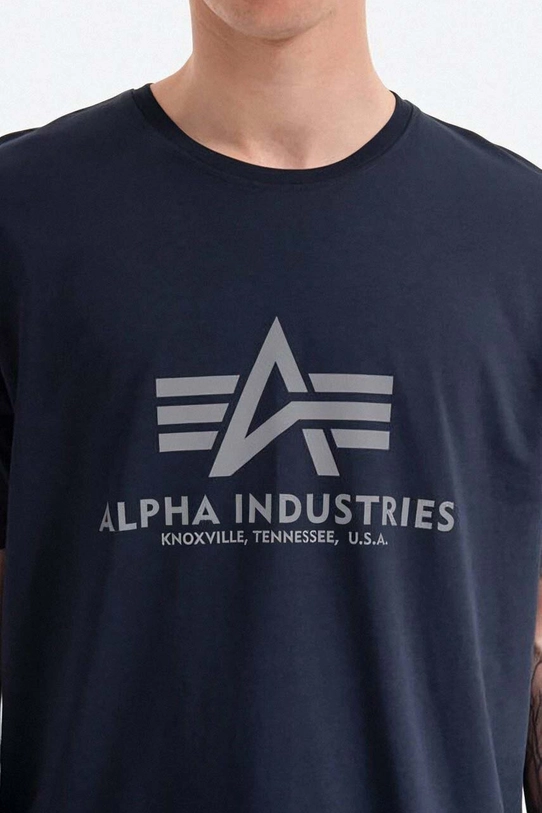 Alpha Industries t-shirt bawełniany granatowy 100501RP.07