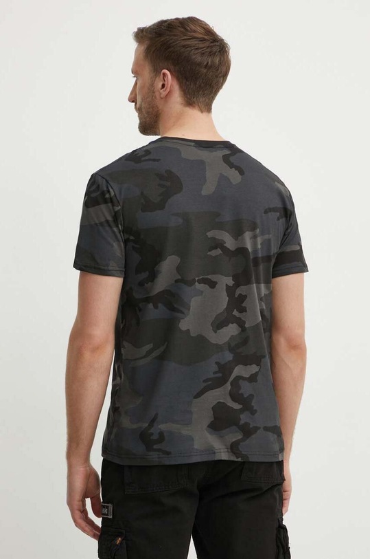 Oblečení Bavlněné tričko Alpha Industries Basic T-Shirt Camo 100501C.125 černá