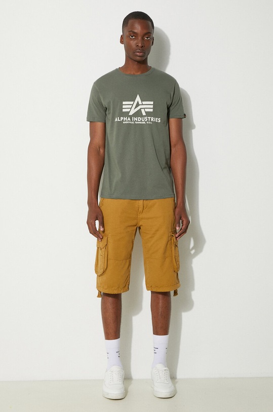 Alpha Industries cotton T-shirt Basic T-Shirt 100501.432 green AA00