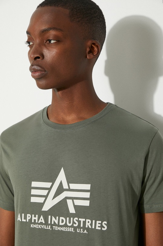 Alpha Industries cotton T-shirt Basic T-Shirt 100501.432 green