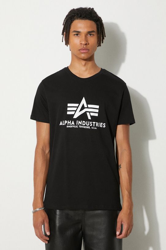 Alpha Industries cotton T-shirt Basic cotton black 100501.03