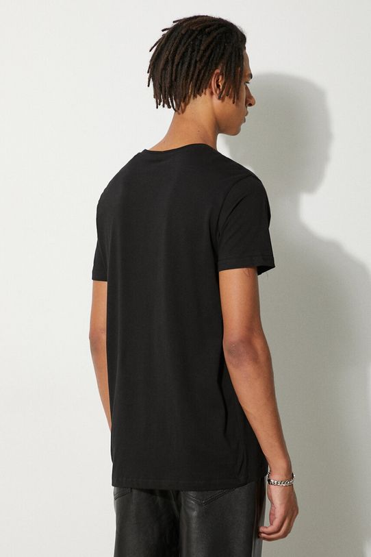 Бавовняна футболка Alpha Industries Basic 100501.03 чорний AW24