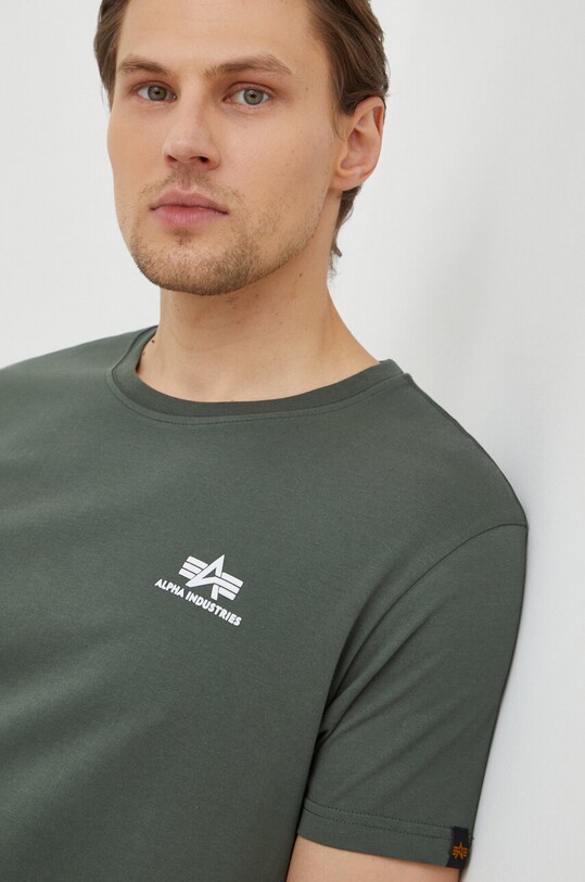 Alpha Industries tricou din bumbac Basic T Small Logo uni verde 188505.142
