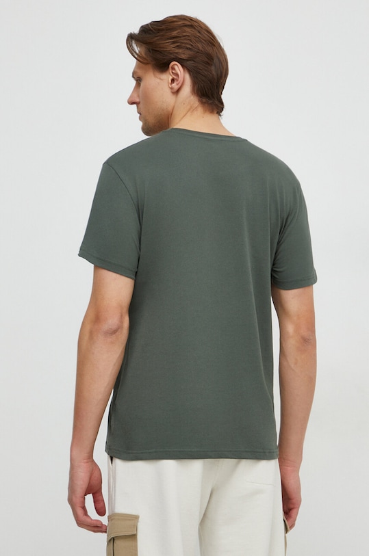 Oblečenie Bavlnené tričko Alpha Industries Basic T Small Logo 188505.142 zelená