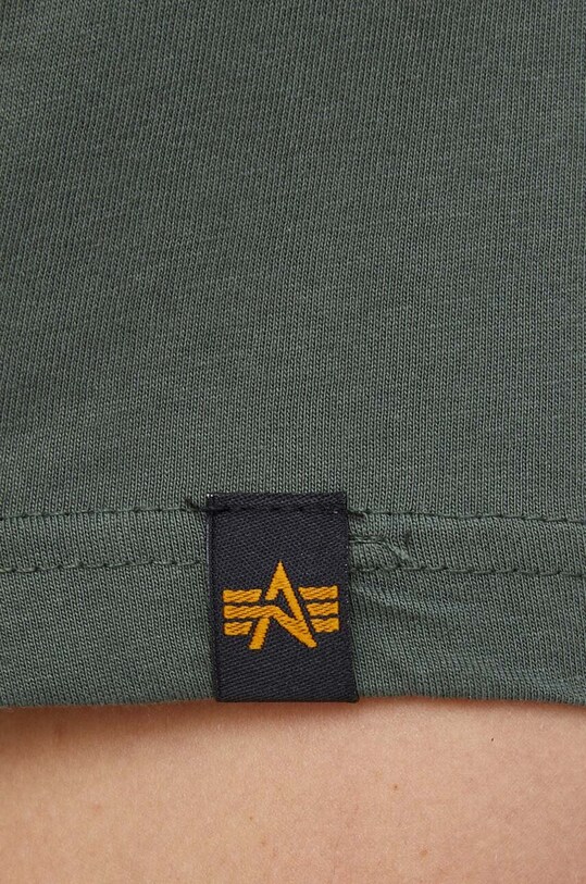 Bombažna kratka majica Alpha Industries 188505.142 zelena