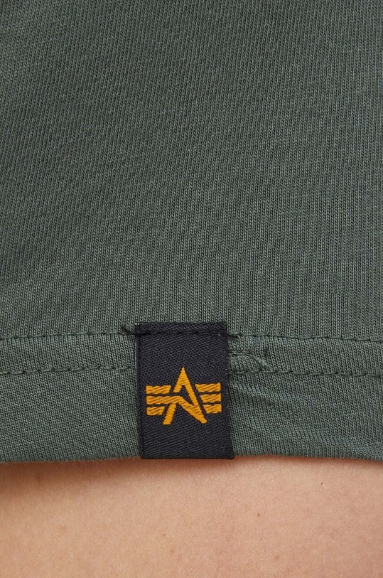 Bavlnené tričko Alpha Industries Basic T Small Logo 188505.142 zelená