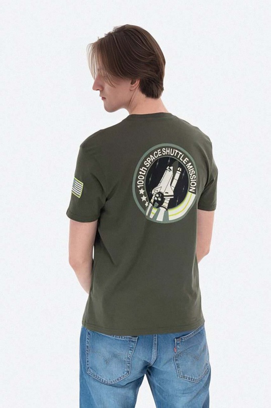 Oblečenie Bavlnené tričko Alpha Industries 176507.257 zelená