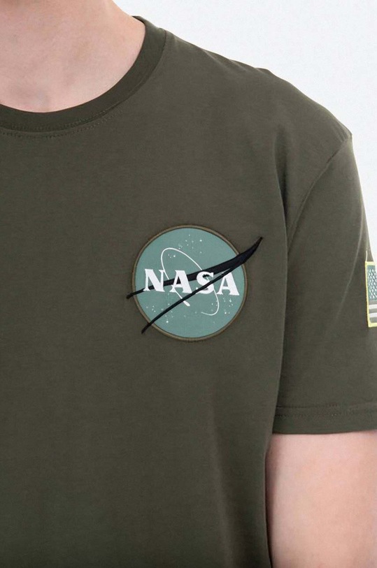 Bavlnené tričko Alpha Industries zelená 176507.257