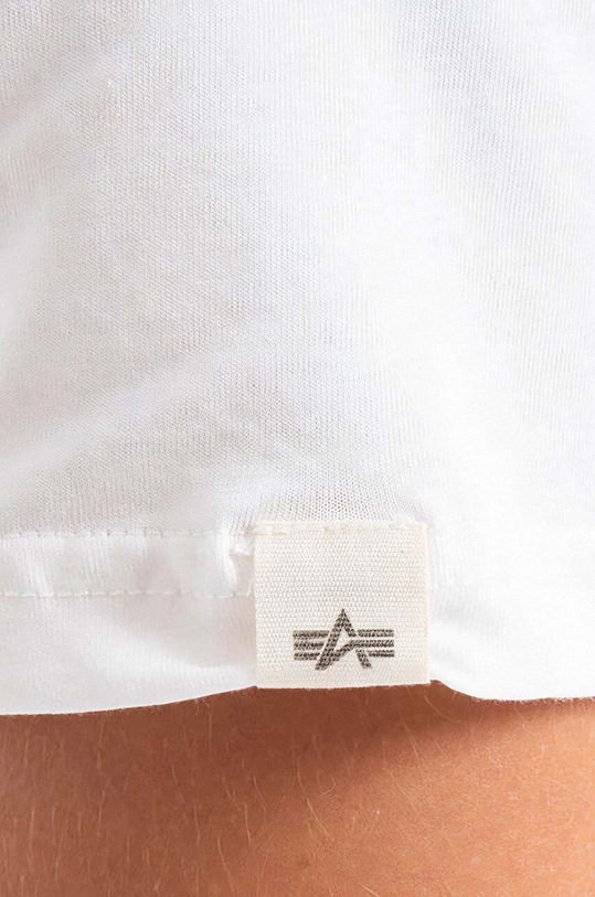 Bavlnené tričko Alpha Industries 118529.626 biela
