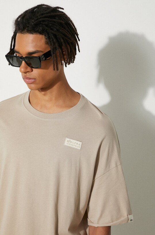 Alpha Industries cotton t-shirt 118532.627 beige