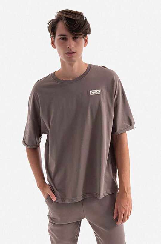Alpha Industries cotton t-shirt 118532.628 gray
