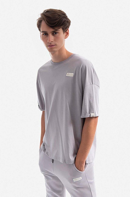 Alpha Industries t-shirt bawełniany 118532.643 szary