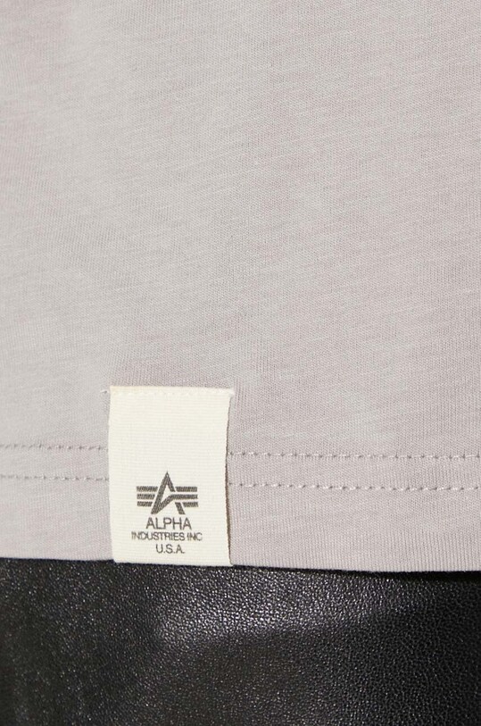 Alpha Industries cotton t-shirt 118532.643 gray