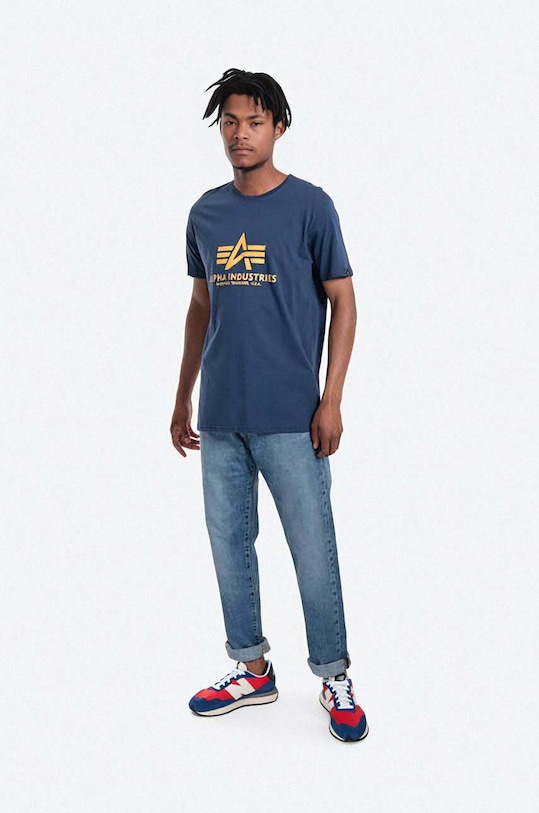 Alpha Industries cotton T-shirt Basic T-Shirt 100501.435 blue AA00