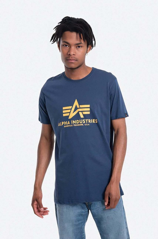 Alpha Industries cotton T-shirt Basic T-Shirt 100501.435 blue