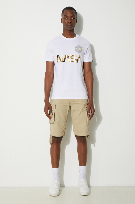 Alpha Industries t-shirt bawełniany 178501.438 biały AA00