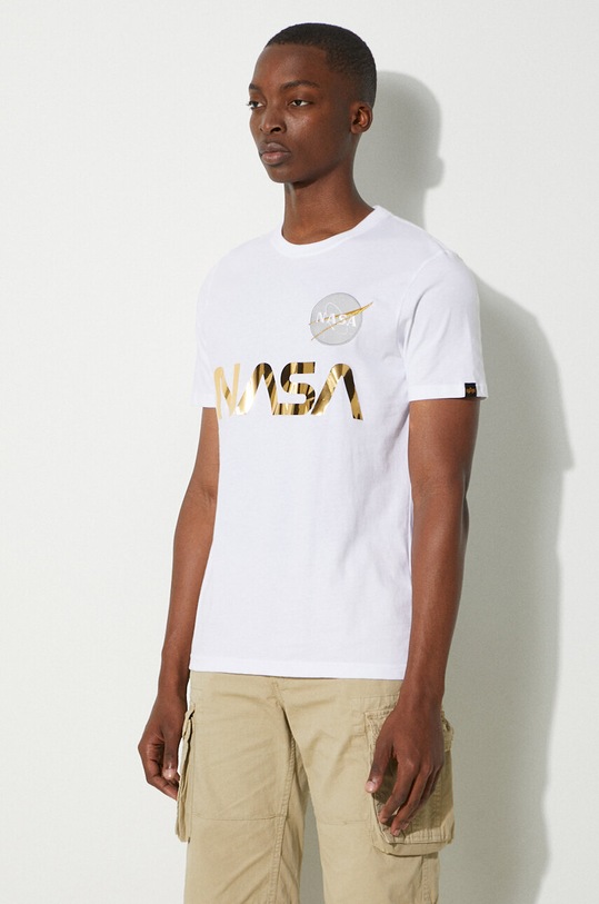 Alpha Industries t-shirt bawełniany biały 178501.438