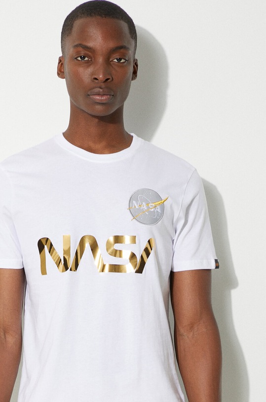 Alpha Industries t-shirt bawełniany 178501.438 biały