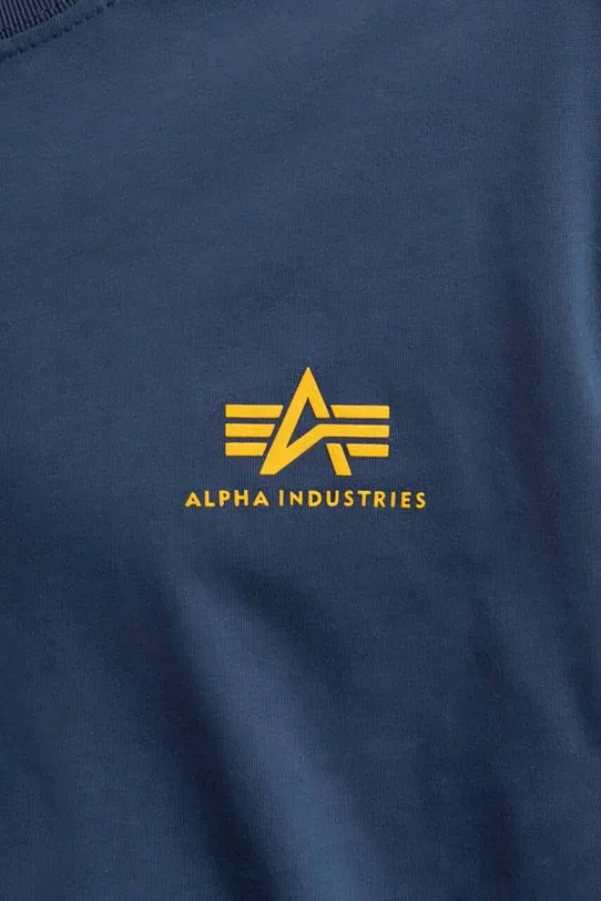 Alpha Industries t-shirt in cotone Basic T Small Logo blu navy 188505.435