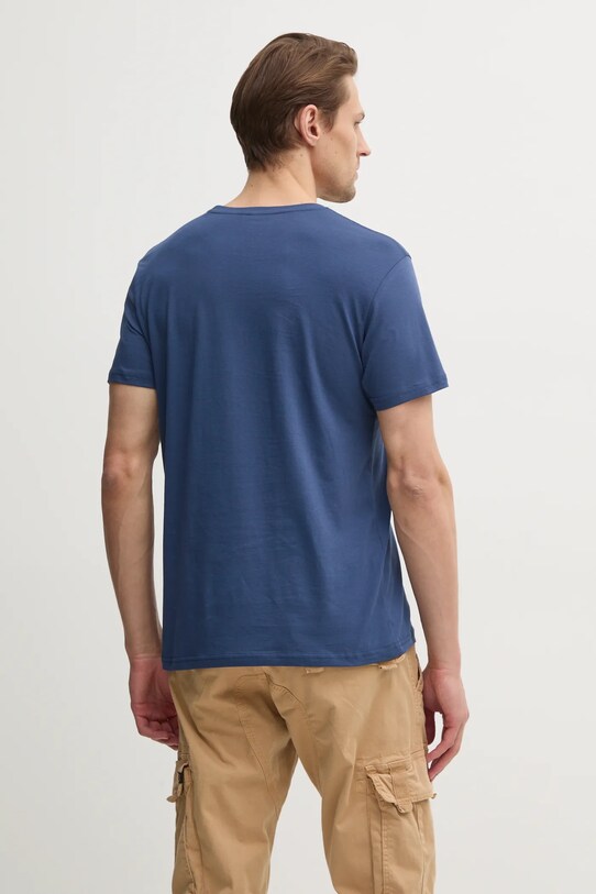 Clothing Alpha Industries cotton t-shirt Basic T Small Logo 188505.435 blue