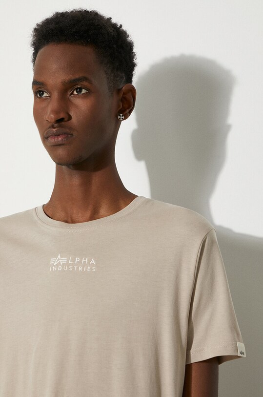 Alpha Industries t-shirt bawełniany 118529.627 beżowy