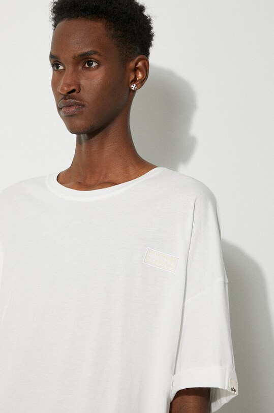 Βαμβακερό μπλουζάκι Alpha Industries 118532.626 μπεζ