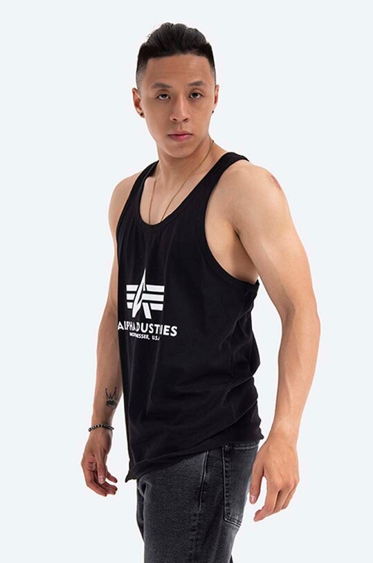 Бавовняна футболка Alpha Industries 116513.03 чорний