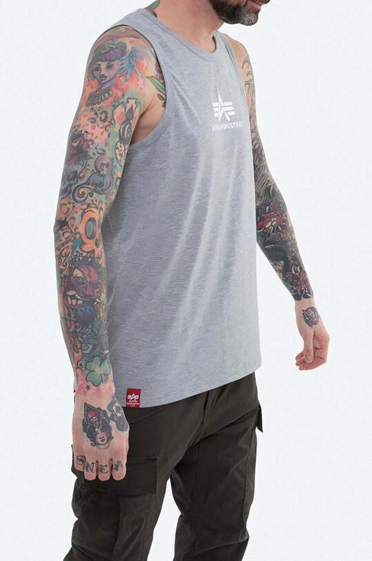 Odzież Alpha Industries t-shirt bawełniany Koszulka Alpha Industries Basic Tank 126566 17 126566.17 szary