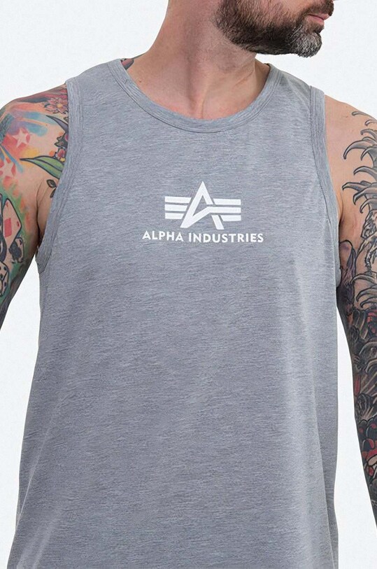 Alpha Industries t-shirt bawełniany Koszulka Alpha Industries Basic Tank 126566 17 126566.17 szary