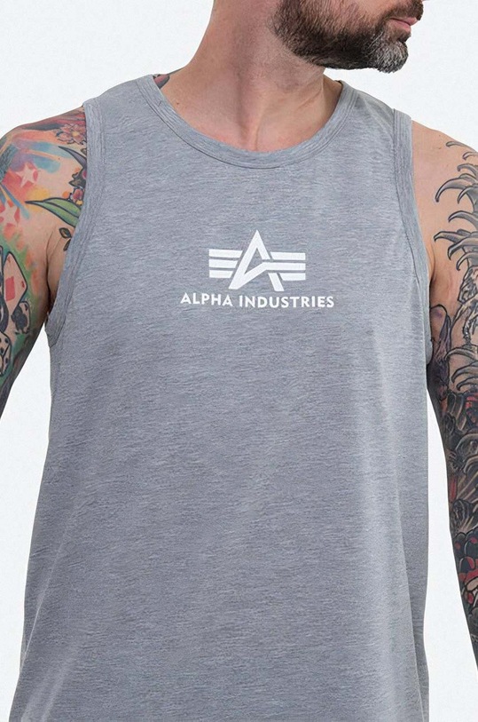 Бавовняна футболка Alpha Industries Basic Tank 126566 17 126566.17 сірий
