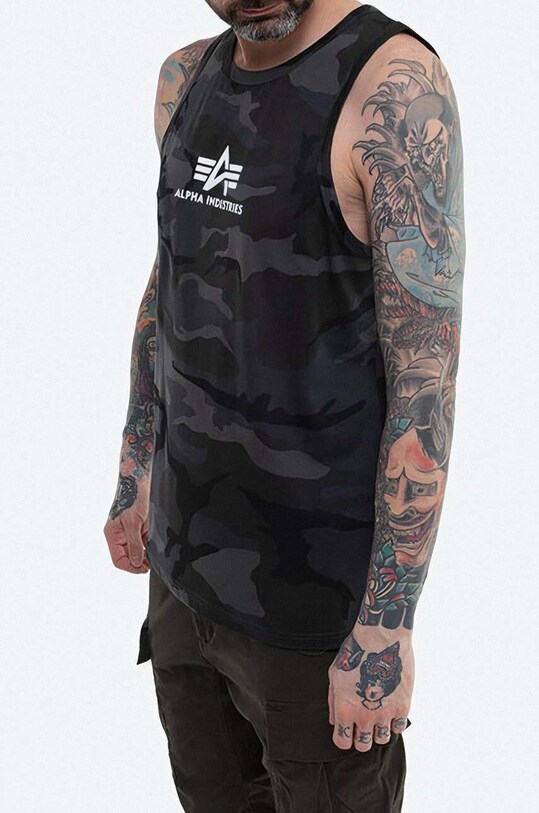 Бавовняна футболка Alpha Industries сірий 126566C.125