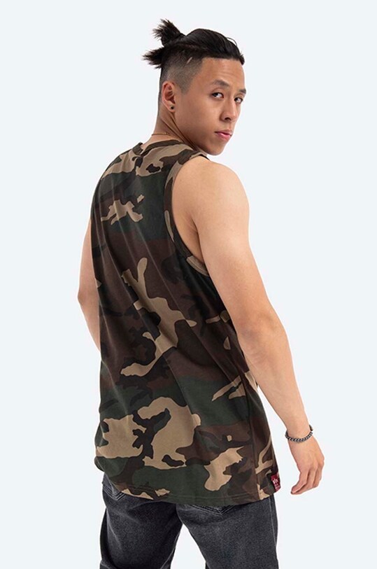 Îmbrăcăminte Alpha Industries tricou din bumbac 126566C.408 verde