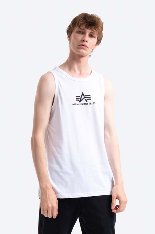 Alpha Industries t-shirt bawełniany nadruk biały 126566.09
