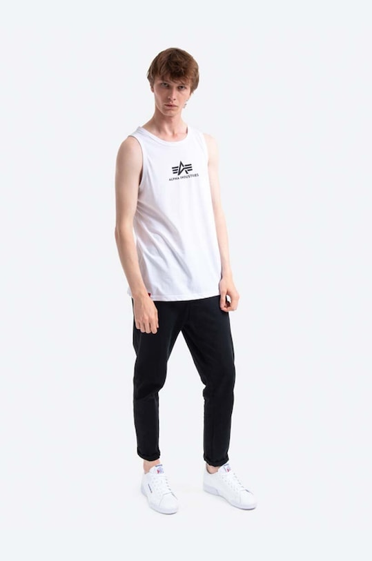 Alpha Industries t-shirt bawełniany 126566.09 biały AA00