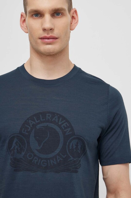 Fjallraven tricou de lână Abisko Wool Classic bleumarin F84117.555