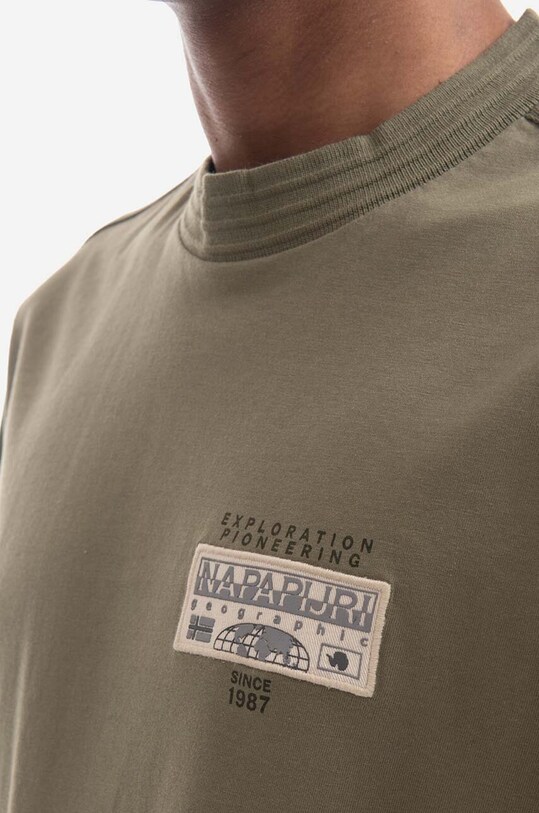 Napapijri tricou din bumbac S-Amundsen NA4H6B verde