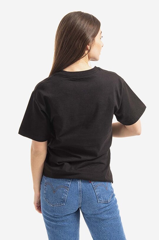 Clothing PLEASURES cotton T-shirt Girl Is a Gun T-shirt P17F101047 black
