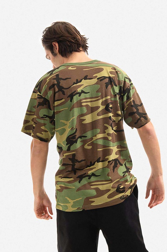 Îmbrăcăminte PLEASURES tricou Strain Logo T-shirt P21W054 verde