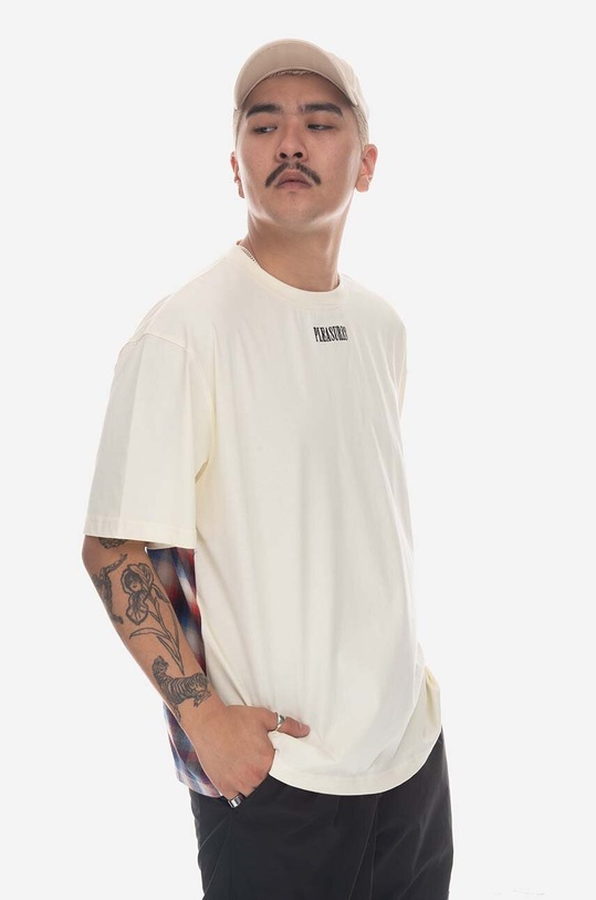 PLEASURES t-shirt bawełniany Tainted Contrast Heavyweight P23SP027