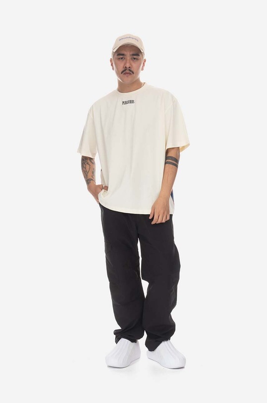 PLEASURES t-shirt bawełniany Tainted Contrast Heavyweight P23SP027